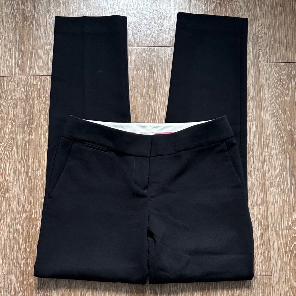 LOFT Zoe black straight leg work pants/trousers, size 0